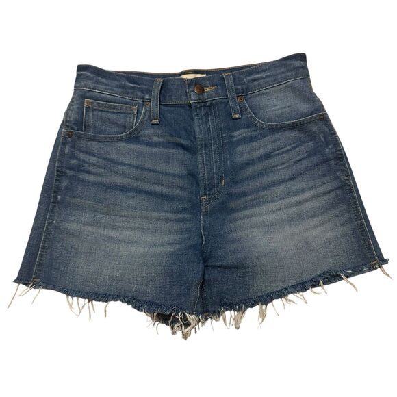 Madewell the Perfect Jean Shorts, Medium Wash, Raw Hem, Size 25 Beach Summer - Picture 1 of 4